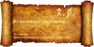 Kracsunov Julianna névjegykártya