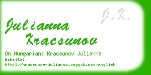 julianna kracsunov business card